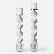  17969 - Uttermost Casen Marble Cube Candleholders, S/2