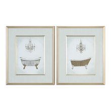 Uttermost 33677 - Uttermost Gilded Bath Prints S/2