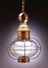  2542-AC-MED-OPT - Caged Onion Hanging Antique Copper Medium Base Socket Optic Glass