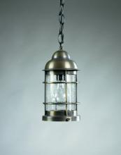  3512-AB-MED-CLR - Nautical Hanging Antique Brass Medium Base Socket Clear Glass