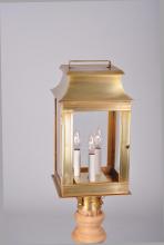  5643-AB-CIM-CLR - Pagoda Post Antique Brass Medium Base Socket with Chimney Clear Glass