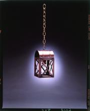 Northeast Lantern 6012-AC-MED-CSG - Culvert Top X-Bars Hanging Antique Copper Medium Base Socket Clear Seedy Glass