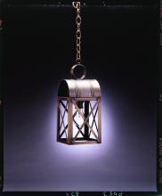 Northeast Lantern 6032-AC-MED-CSG - Culvert Top X-Bars Hanging Antique Copper Medium Base Socket Clear Seedy Glass