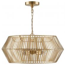  330345MA - 4-Light Metal Drum Pendant in Matte Gold