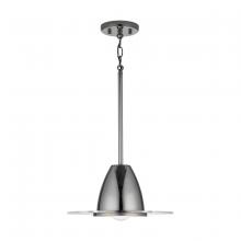  9F379A - 1-Light Pendant in Black Chrome with Acrylic Disc