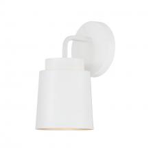  AA1035WE - 5"W x 9.50"H Sconce in Matte White with Soft Gold Interior