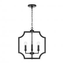  AA1037MB - 16"W x 18.50"H 4-Light Foyer Lantern Pendant in Matte Black