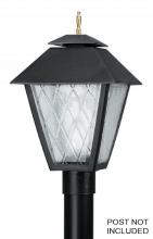  110F-BK - COLONIAL POST LANTERN BLACK W/FROSTED LENS