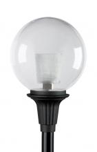  C2024T-BK - PARK PLACE, STYLE "B"  BLACK, CLEAR GLOBE 18", SOCKET ONLY