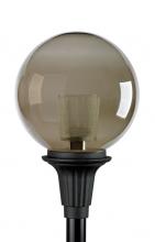  C2025T-BK - PARK PLACE, STYLE "B"  BLACK, CLEAR GLOBE 20", SOCKET ONLY