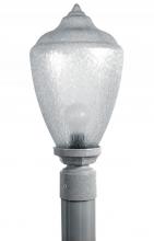  S27TC-GY - EVERSTONE POST LANTERN GRAYSTONE W/CLEAR LENS