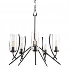  8154-ADB-CL - Tulip 23.25'' Wide 5-Light Chandelier - Acid Dipped Black