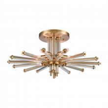  82294/5 - Serena 26'' Wide 5-Light Semi Flush Mount - Satin Brass