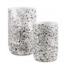  1200-0498 - Pari White Confetti Vase Set o