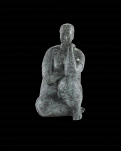  1200-0364 - Lady Meditating Bronze