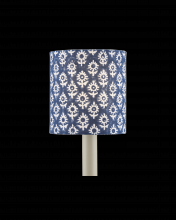  0900-0004 - Block Print Navy Drum Chandelier Shade